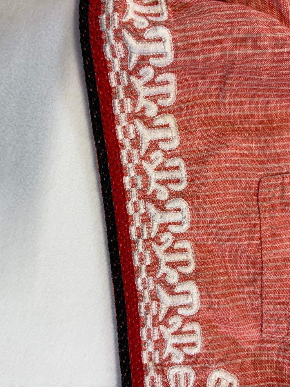 Anthropologie Sz S Beachcomber Coral Embroidered Linen Pull On
Shorts Pockets - Picture 8 of 9